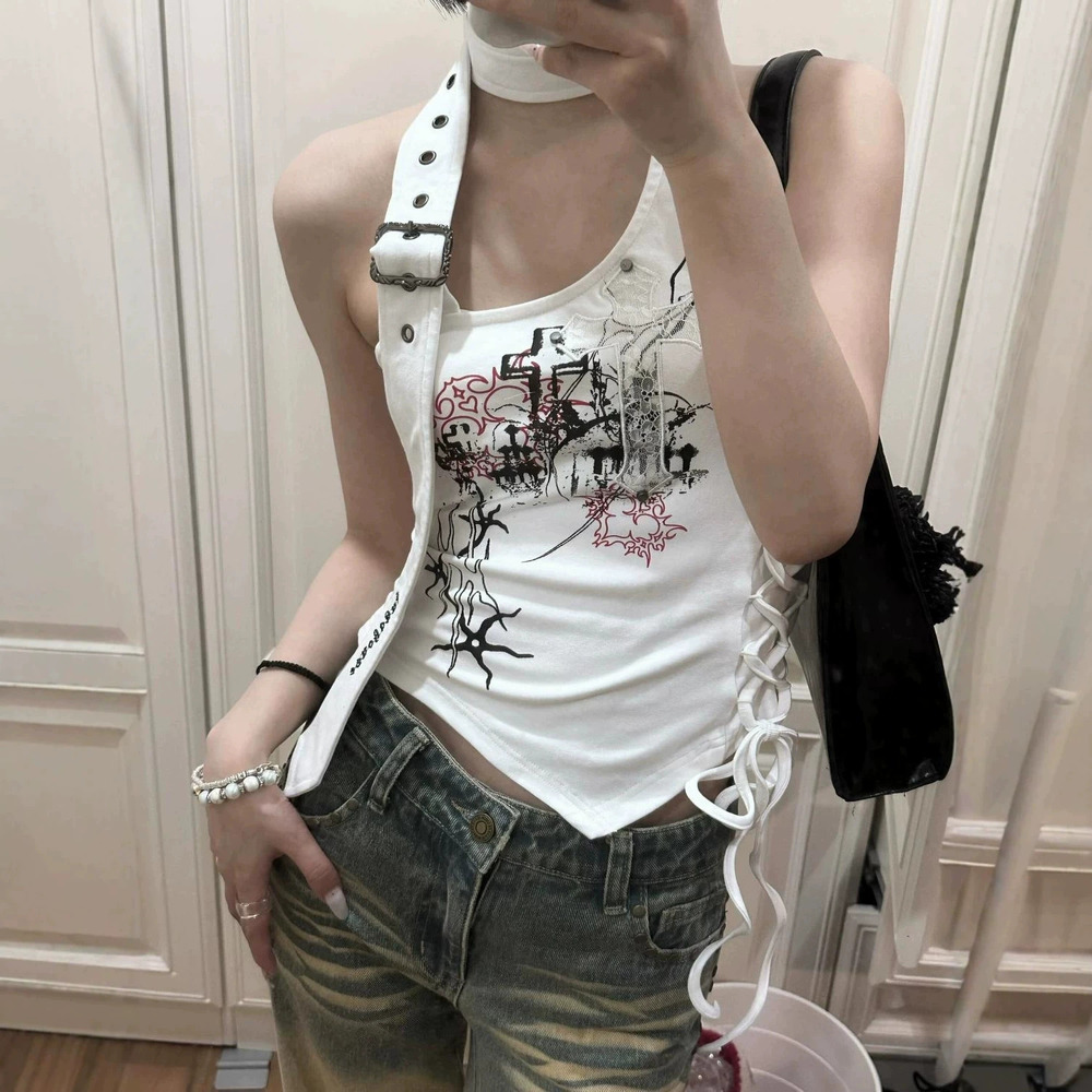 Zara Halter Off Shoulder Fitted Subculture Short Sleeve Top